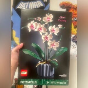 Lego White and Pink Orchid Plant with Green Leaves NEW AND SEALED